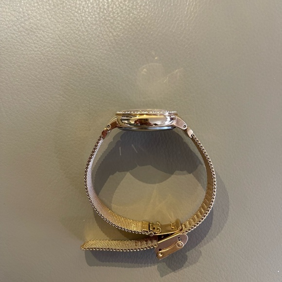 Fossil Gold Tone & Rhinestone Dial Stainless Steel w/Roman Numerals Watch - Picture 6 of 8